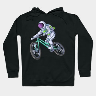 Astronaut on a bicycle to the moon Hoodie